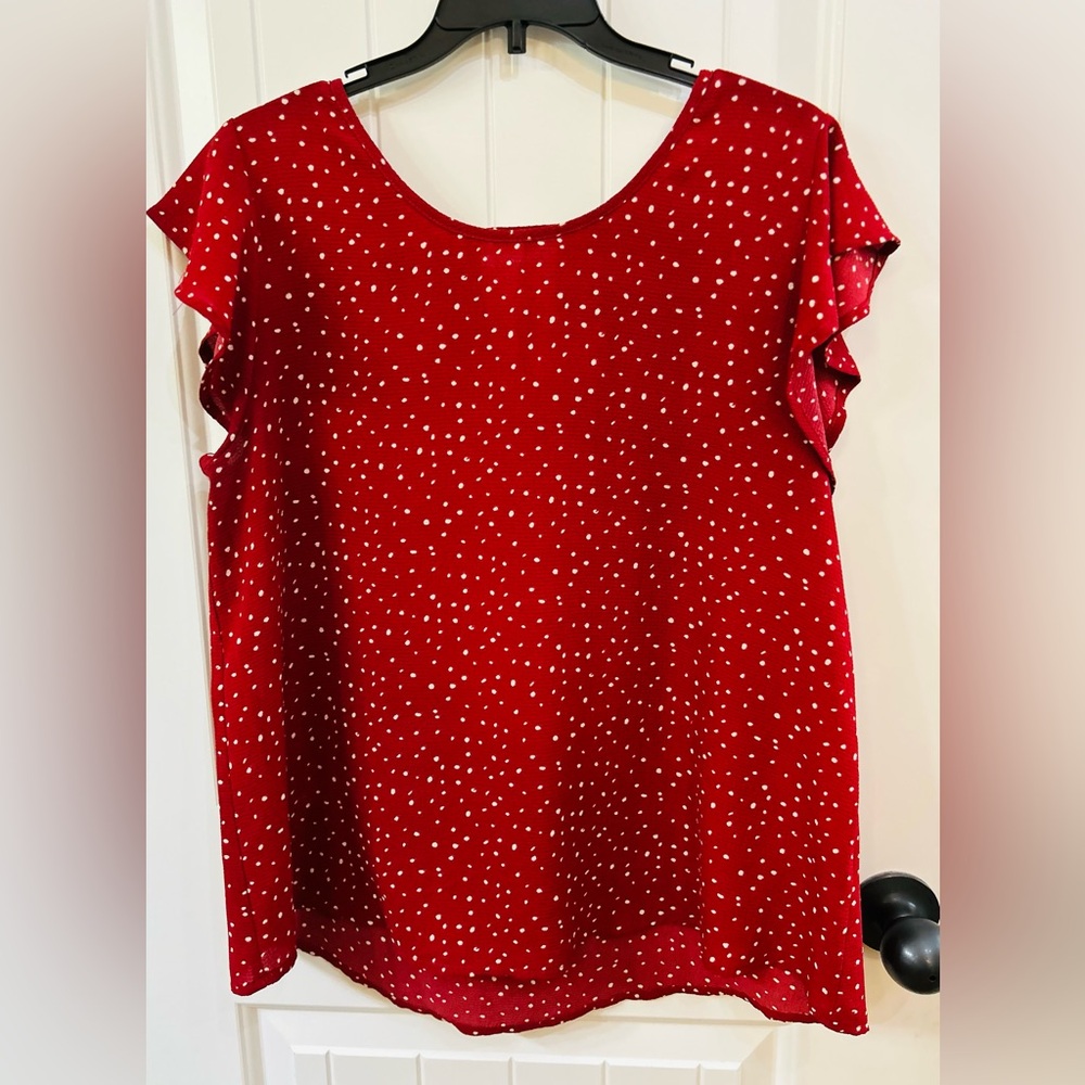 Papermoon Red and White Polka Dot Blouse